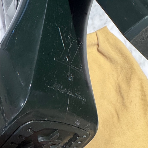 Louis Vuitton FETISH runway vintage heeled rain boots 40 EUC - Picture 6 of 8